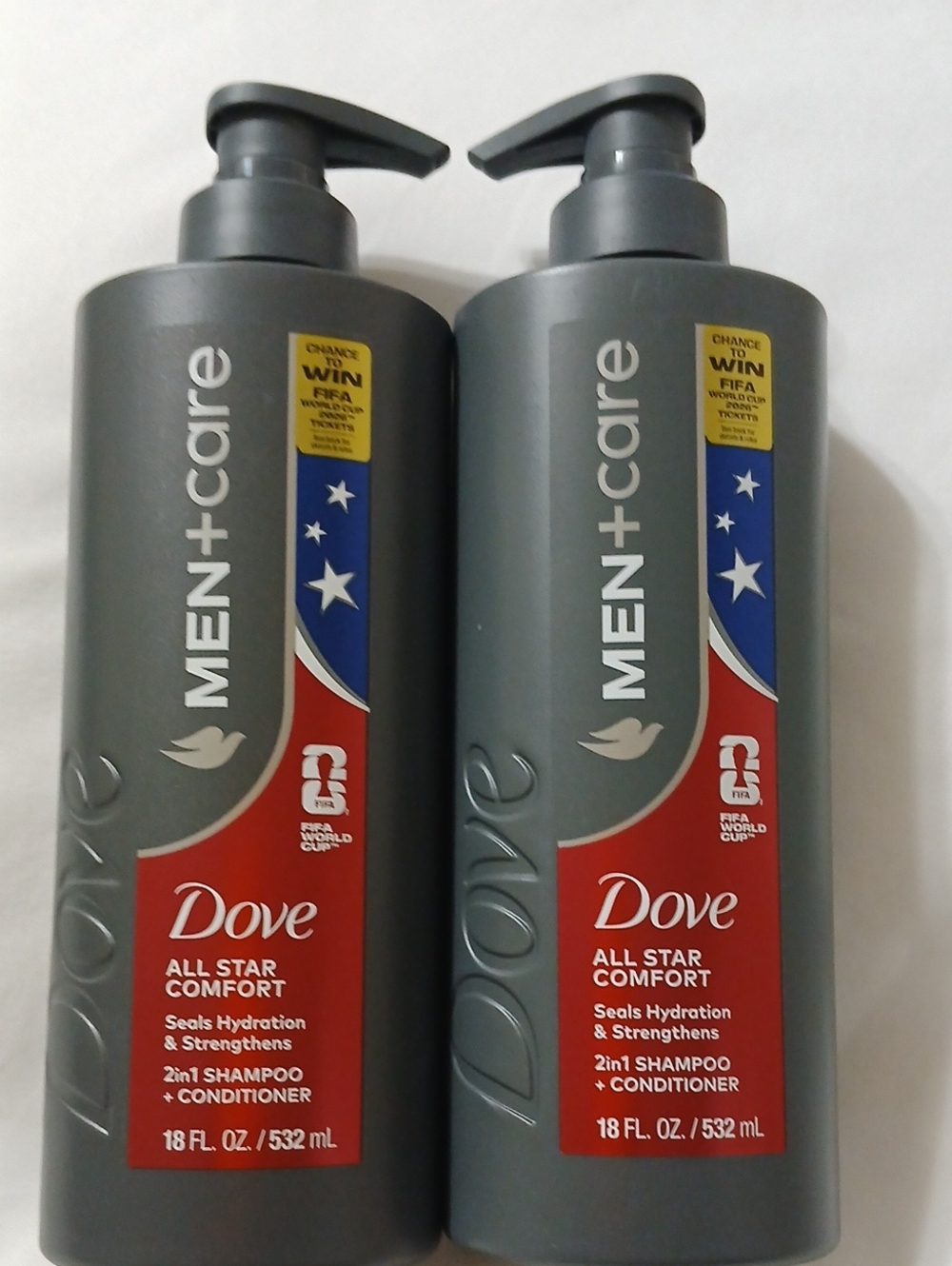 Dove Men+Care All Star Comfort 2-in 1 Shampoo + Conditioner.